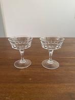 Twee Vintage Champagne Coupes, Glas of Glazen, Ophalen of Verzenden, Overige stijlen, Glas