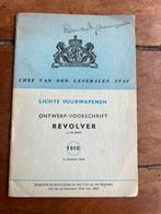 WO2 Nederlands KL KNIL Revolver technisch voorschrift 1945, Verzamelen, Militaria | Tweede Wereldoorlog, Verzenden, Nederland