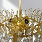 Palwa kristal kroonluchter hollywood 70's messing kristal, Huis en Inrichting, Lampen | Kroonluchters, Ophalen of Verzenden, Gebruikt