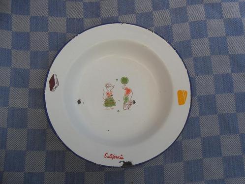 oud emaille kinderbord/ eetbordje email, Antiek en Kunst, Antiek | Emaille, Ophalen of Verzenden
