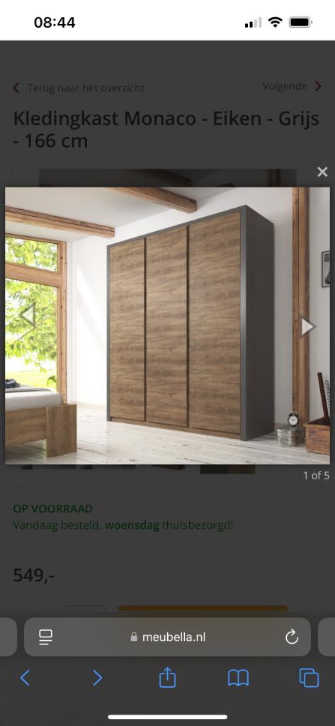 Kast Monaco eiken grijs, Huis en Inrichting, Kasten | Dressoirs, Zo goed als nieuw, 150 tot 200 cm, 50 tot 75 cm, Met deur(en)