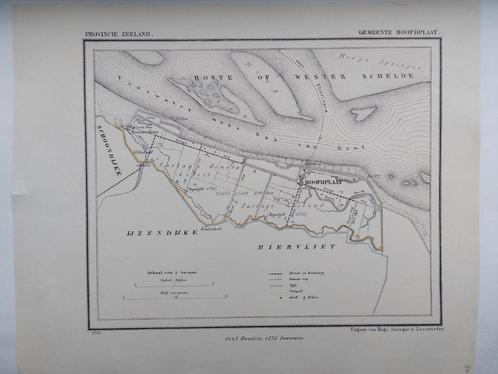 30 / Hoofdplaat Zeeland Litho uit 1867 van J. Kuyper, Antiek en Kunst, Kunst | Litho's en Zeefdrukken, Ophalen of Verzenden