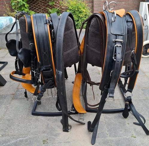 Mentuig leer full zwart met lichtbruin onderlegd - ophalen, Dieren en Toebehoren, Paarden en Pony's | Hoofdstellen en Tuigage