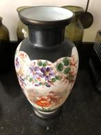 Antieke grote  handbeschilderde opaline vaas, Antiek en Kunst, Ophalen of Verzenden