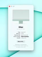 iMac 24-inch M1 2021 Groen 8GB RAM 512GB SSD, Computers en Software, Apple Desktops, Ophalen, IMac, 512 GB, Zo goed als nieuw