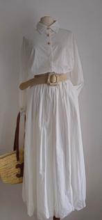 Maxi rok ballonrok off white katoen 38 40 42, Kleding | Dames, Rokken, Verzenden, Wit, Pauw purdey, Nieuw