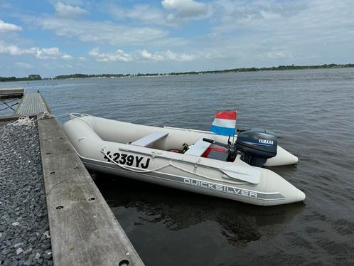 Quicksilver Yamaha 15pk 2takt in nieuwstaat! VEEL extra’s, Watersport en Boten, Rubberboten, Zo goed als nieuw, Quicksilver, Airdeck