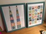 Leuke set posters ingelijst in passende lijsten, Ophalen of Verzenden, Zo goed als nieuw, 180 cm of meer, 85 tot 100 cm