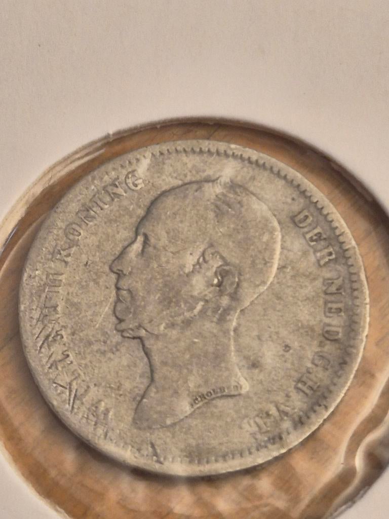 Zilveren 25 cent 1848 Willem II met punt, Postzegels en Munten, Munten | Nederland, Verzenden