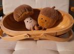 Jellycat Amuseable toadstool & acorn + basket RETIRED, Ophalen of Verzenden, Gebruikt, Overige typen