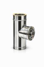 RVS Dubbelwandig Kachelpijp T-Stuk – Ø 150 mm – Ø200 mm, Ophalen, Nieuw, Rvs, Minder dan 2 meter