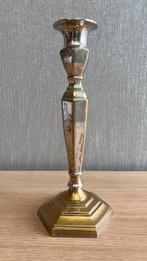 Verzilverde Messing Kandelaar, Antiek en Kunst, Ophalen of Verzenden, Koper of Brons