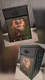 Mooi gedecoreerd Pomeriaan Nachtkastje, Huis en Inrichting, Slaapkamer | Nachtkastjes, Ophalen, Zo goed als nieuw, Minder dan 45 cm