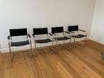 Set van 4 vintage Stam/Breuer design buisframe stoelen, Huis en Inrichting, Stoelen, Ophalen, Gebruikt, Bauhaus, Zwart