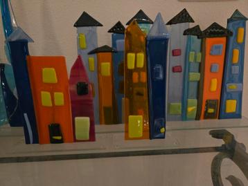 Glazen Stadssilhouet Decoratie beschikbaar voor biedingen