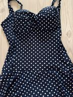 Vintage polkadot blauw badpak maat 38, Kleding | Dames, Badmode en Zwemkleding, Ophalen of Verzenden, Zo goed als nieuw, Blauw