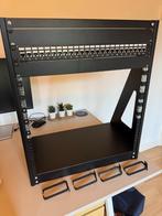 19" Rack met patchpanel, Computers en Software, Serverkasten, Ophalen, Zo goed als nieuw
