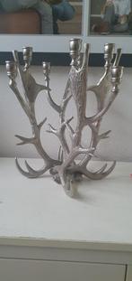 Unieke prachtige zware herten gewei kandelaar, Ophalen of Verzenden, Zo goed als nieuw