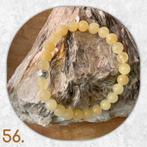 🦋MJB Armband nr: 56 Gele Calciet halfedelsteen 19 cm, Overige materialen, Geel, Nieuw, Ophalen of Verzenden