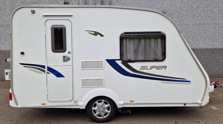 Sprite Caravan 370 Super, Caravans en Kamperen, Caravans, Particulier, tot en met 2, 500 - 750 kg, Treinzit, Sprite, 2 aparte bedden