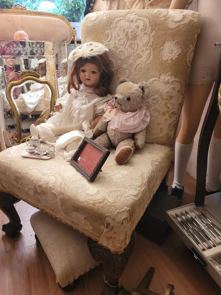 Antieke boudoir stoel, handwerk stoel, Antiek en Kunst, Antiek | Meubels | Stoelen en Banken, Ophalen