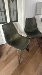 Goossens eettafel leer stoelen x4 (of x3), Huis en Inrichting, Stoelen, Ophalen, Zo goed als nieuw, Leer