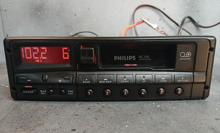 Philips Radio Cassette Youngtimer Oldtimer, Auto diversen, Autoradio's, Zo goed als nieuw, Ophalen of Verzenden
