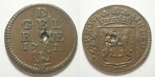 Gelderland Duit 1751 - Schaars -, Postzegels en Munten, Munten | Nederland, Losse munt, 1 cent, Vóór koninkrijk, Ophalen of Verzenden