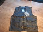 100% Buffel leer biker gillet, Kleding | Heren, Bodywarmers, Ophalen of Verzenden, Nieuw, Zwart
