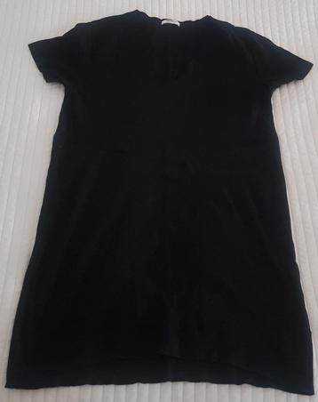 Zara oversized jurk tuniek v-hals maat m zwart katoen jurken beschikbaar voor biedingen