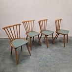 1950's  4 vintage stoelen spijlenstoel keukenstoel, Verzamelen, Retro, Ophalen of Verzenden, Huis en Inrichting
