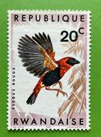 Vogel Rwanda, Postzegels en Munten, Postzegels | Thematische zegels, Ophalen of Verzenden, Dier of Natuur