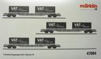 Märklin 47084 Set (3) VAT Containertransport, Wisselstroom, Treinset, Verzenden, Nieuw