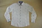 Wam Denim overhemd XL slim, wit met blauw, Wit, Ophalen of Verzenden, Zo goed als nieuw, Halswijdte 43/44 (XL)
