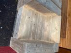 Steigerhouten bankjes, Tuin en Terras, Tuinbanken, Ophalen, Gebruikt, Hout