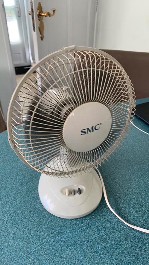 Vintage Retro zgan SMC Tafel Ventilator orig.Jaren 80, Witgoed en Apparatuur, Ventilatoren, Zo goed als nieuw, Tafelventilator