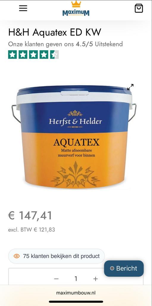 15x Herfst & Helder Latex RAL 9010, Doe-het-zelf en Verbouw, Verf, Beits en Lak, Nieuw, Verf, 10 tot 15 liter, Wit, Ophalen of Verzenden