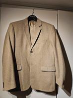 Cottonfield tweed wollen visgraat blazer - maat 52, Maat 52/54 (L), Verzenden, Beige, Zo goed als nieuw