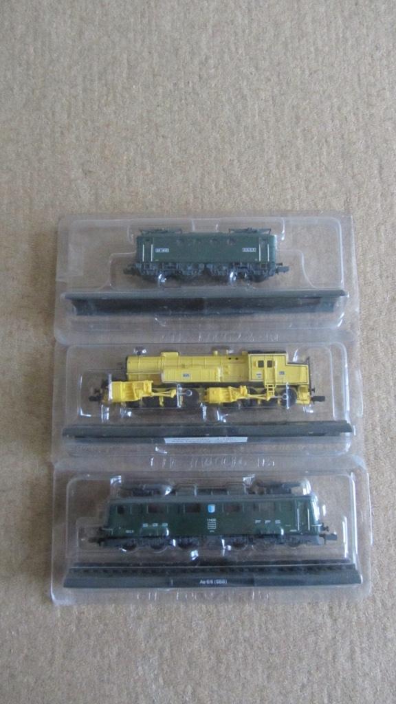 3 statische modellen voor op de spoorbaan of vitrine : 1/160, Hobby en Vrije tijd, Modeltreinen | N-Spoor, Gebruikt, Locomotief