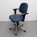 Blauwe (gestoffeerde) bureaustoel / kantoorstoel / werkstoel, Huis en Inrichting, Bureaustoelen, Ophalen of Verzenden, Blauw