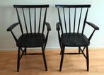 Zwarte houten stoelen Vintage., Ophalen, Gebruikt, Twee, Zwart
