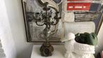 Zeer oude,decoratieve kandelaar met gebreken,50 cm, Ophalen of Verzenden, Koper of Brons