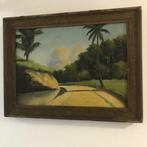 Schilderij 'landweg', Antiek en Kunst, Ophalen of Verzenden
