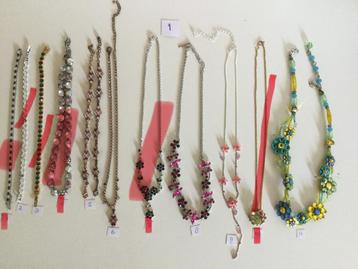 Kett/Armb/Oorb/Broches met zoetw parels/stenen/glas/kristal beschikbaar voor biedingen