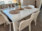 Witte Eettafel - White dining table, 50 tot 100 cm, 100 tot 150 cm, Rechthoekig, Zo goed als nieuw