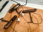 3 oude koperen Piano lampen., Antiek en Kunst, Ophalen of Verzenden