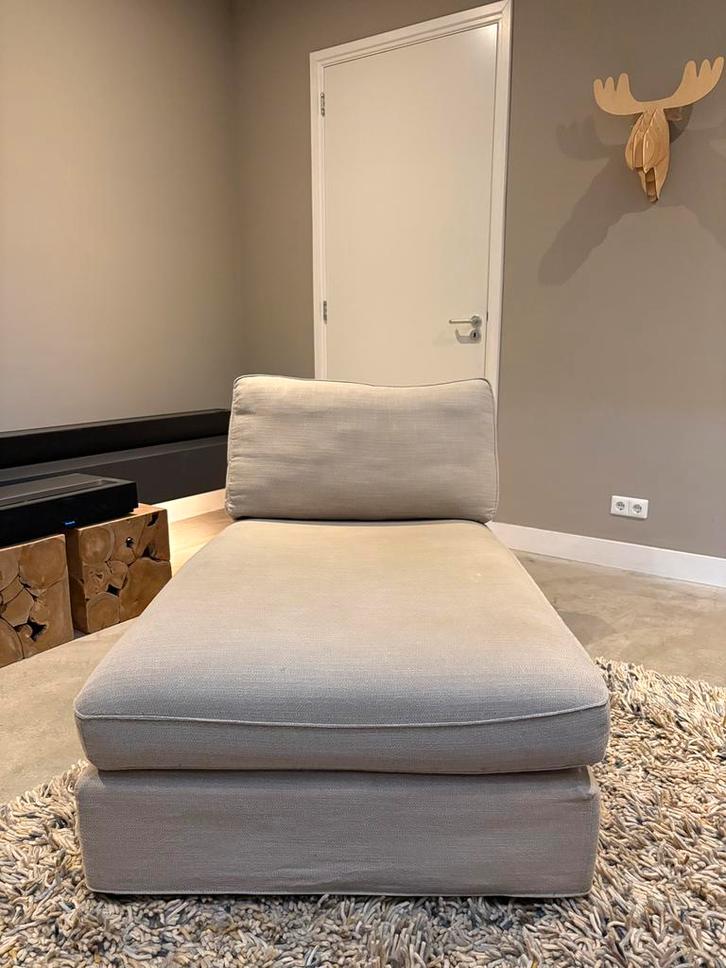 Chaise Longue beige KIVIK, Huis en Inrichting, Banken | Sofa's en Chaises Longues, Eenpersoons, Minder dan 150 cm, Ophalen