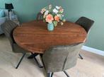 Ronde eet tafel mahonie kleur, Huis en Inrichting, Tafels | Eettafels, Ophalen, Zo goed als nieuw, Rond, 100 tot 150 cm