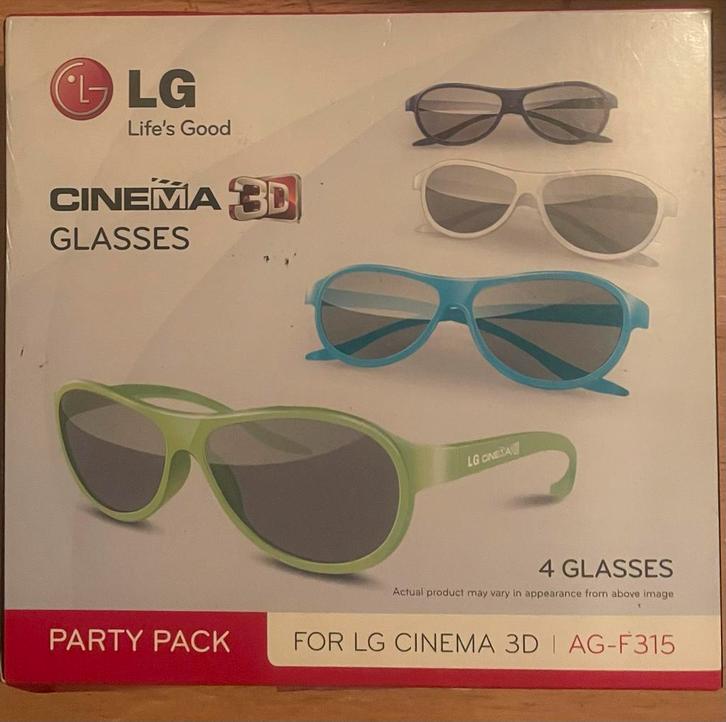 LG Cinema 3D Brillen Party Pack AG-F315, Audio, Tv en Foto, Televisies, Zo goed als nieuw, LG, Ophalen of Verzenden