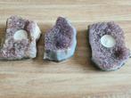 3 mooie stukken amethist, Ophalen, Mineraal